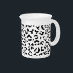 Leopard Print, Leopard Spots, Black And White Beverage Pitcher<br><div class="desc">Elegant,  stylish and sophisticated leopard pattern in black and white color. Modern and trendy gift,  perfect for the animal print lover in your life.</div>