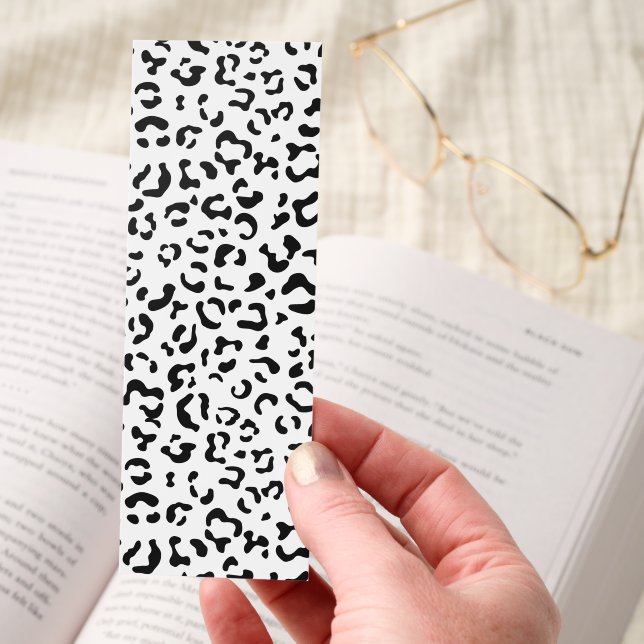 Leopard Print, Leopard Spots, Black And White Bookmarks (Hand)