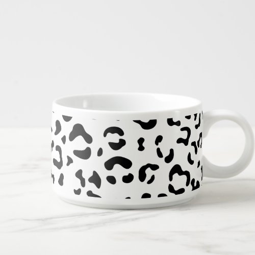 Leopard Print Leopard Spots Black And White Bowl