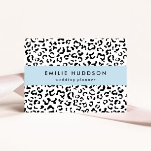 Leopard Print, Leopard Spots, Black And White Business Card