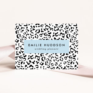 Leopard Print, Leopard Spots, Black And White Business Card