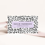 Leopard Print, Leopard Spots, Black And White Business Card at Zazzle