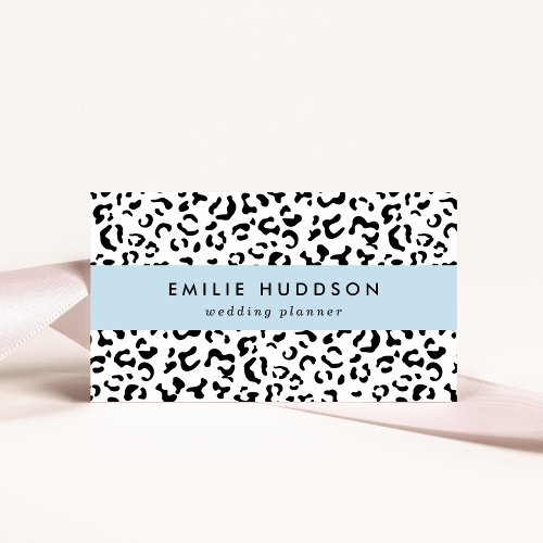 Leopard Print Leopard Spots Black And White Business Card