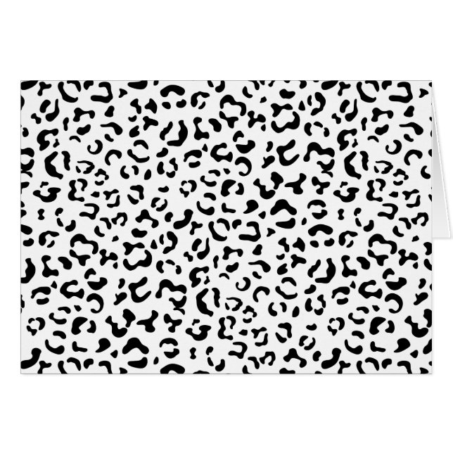 Leopard Print, Leopard Spots, Black And White Cards (Front Horizontal)