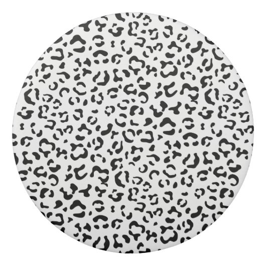 Leopard Print, Leopard Spots, Black And White Eraser (Front)