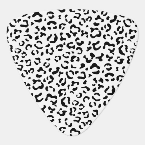 Leopard Print Leopard Spots Black And White Guitar Pick