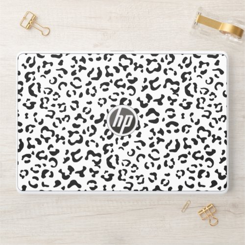 Leopard Print Leopard Spots Black And White HP Laptop Skin