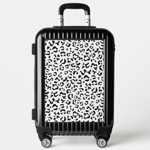 Leopard Print Leopard Spots Black And White Luggage