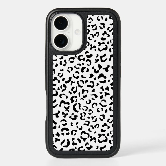 Leopard Print, Leopard Spots, Black And White Otterbox iPhone Case (Back)