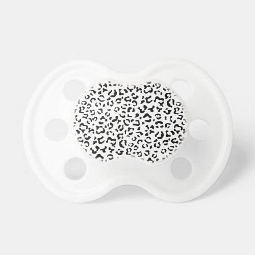 Leopard Print Leopard Spots Black And White Pacifier