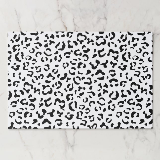 Leopard Print, Leopard Spots, Black And White Paper Pad (Front)