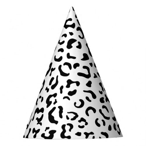 Leopard Print Leopard Spots Black And White Party Hat