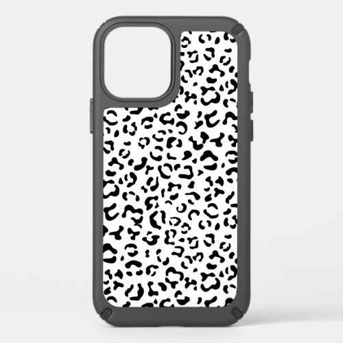 Leopard Print Leopard Spots Black And White Speck iPhone 12 Case