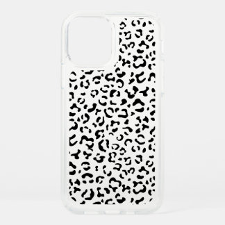 Leopard Print, Leopard Spots, Black And White Speck iPhone 12 Case