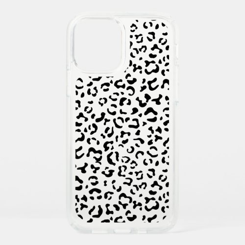 Leopard Print Leopard Spots Black And White Speck iPhone 12 Case