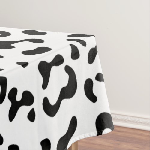 Leopard Print Leopard Spots Black And White Tablecloth