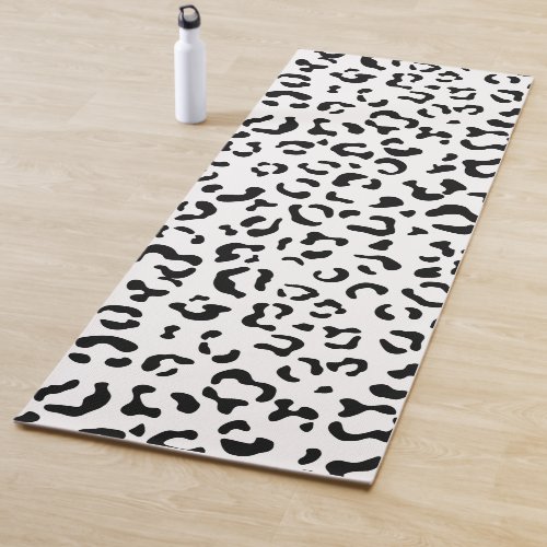 Leopard Print Leopard Spots Black And White Yoga Mat