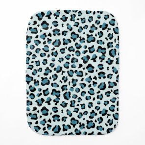 Leopard Print, Leopard Spots, Blue Leopard Baby Burp Cloth