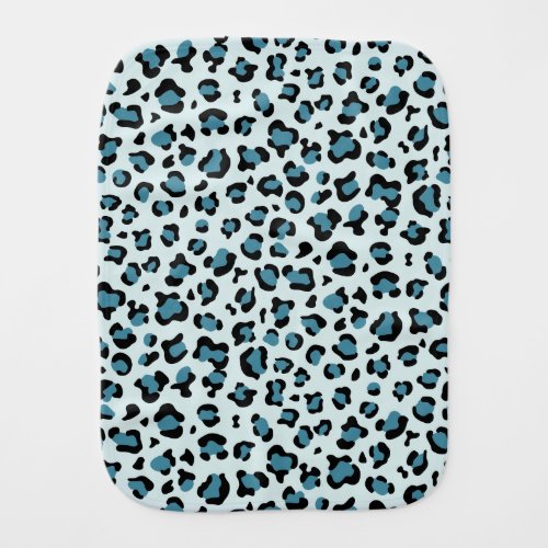 Leopard Print Leopard Spots Blue Leopard Baby Burp Cloth