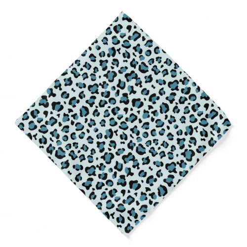 Leopard Print Leopard Spots Blue Leopard Bandana