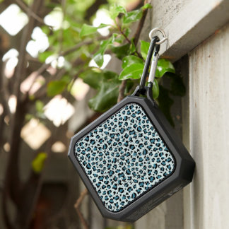 Leopard Print, Leopard Spots, Blue Leopard Bluetooth Speaker