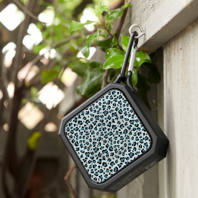 Leopard Print, Leopard Spots, Blue Leopard Bluetooth Speaker (Inisitu)