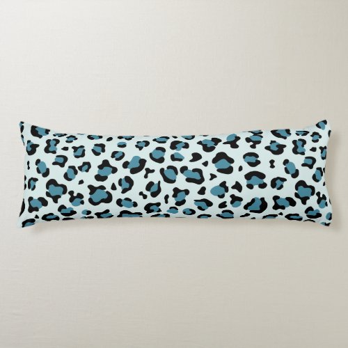 Leopard Print Leopard Spots Blue Leopard Body Pillow