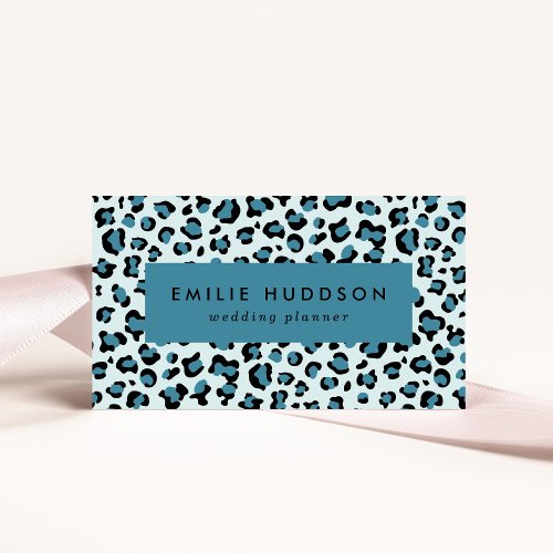 Leopard Print Leopard Spots Blue Leopard Business Card