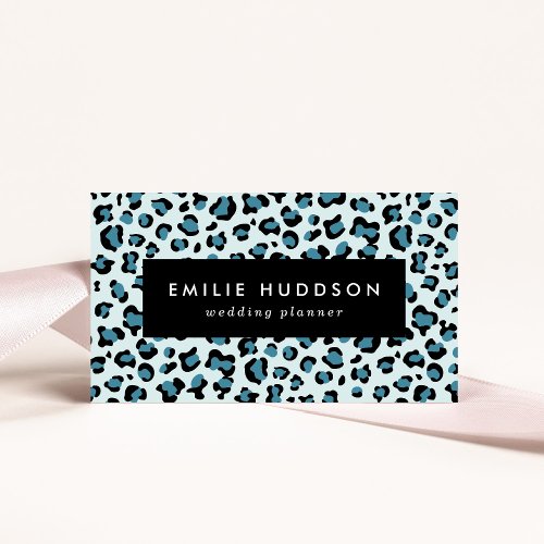 Leopard Print Leopard Spots Blue Leopard Business Card