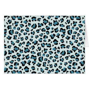 Leopard Print, Leopard Spots, Blue Leopard Cards