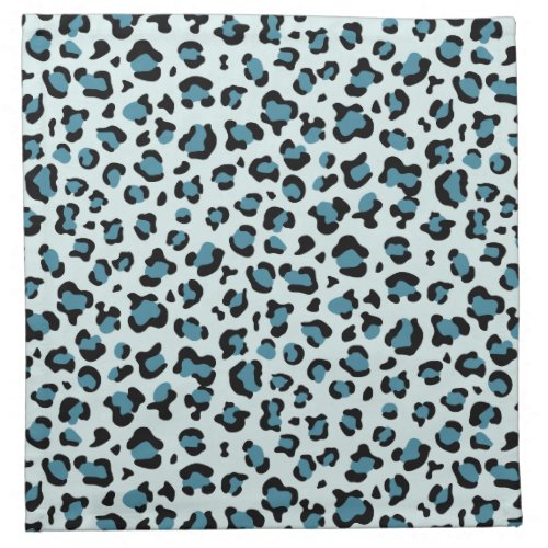 Leopard Print Leopard Spots Blue Leopard Cloth Napkin