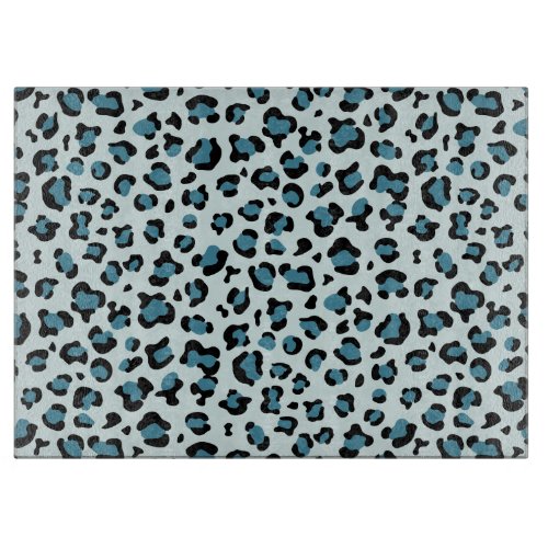 Leopard Print Leopard Spots Blue Leopard Cutting Board