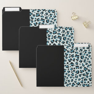 Leopard Print, Leopard Spots, Blue Leopard File Folder