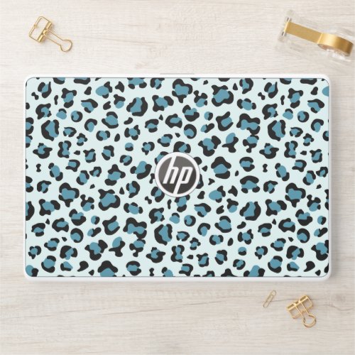 Leopard Print Leopard Spots Blue Leopard HP Laptop Skin