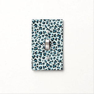 Leopard Print, Leopard Spots, Blue Leopard Light Switch Cover