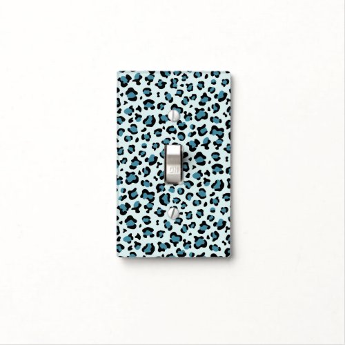 Leopard Print Leopard Spots Blue Leopard Light Switch Cover