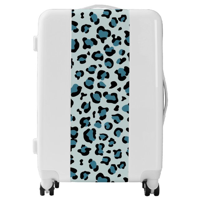Leopard Print, Leopard Spots, Blue Leopard Luggage (Front)