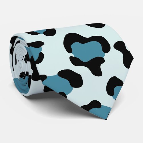 Leopard Print Leopard Spots Blue Leopard Neck Tie