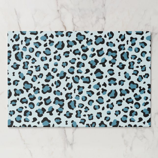 Leopard Print, Leopard Spots, Blue Leopard Paper Pad (Front)