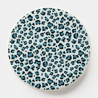 Leopard Print, Leopard Spots, Blue Leopard PopSocket