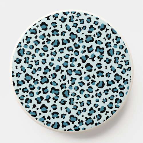 Leopard Print Leopard Spots Blue Leopard PopSocket