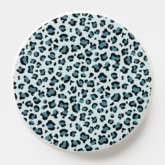 Leopard Print, Leopard Spots, Blue Leopard PopSocket (Popsocket)