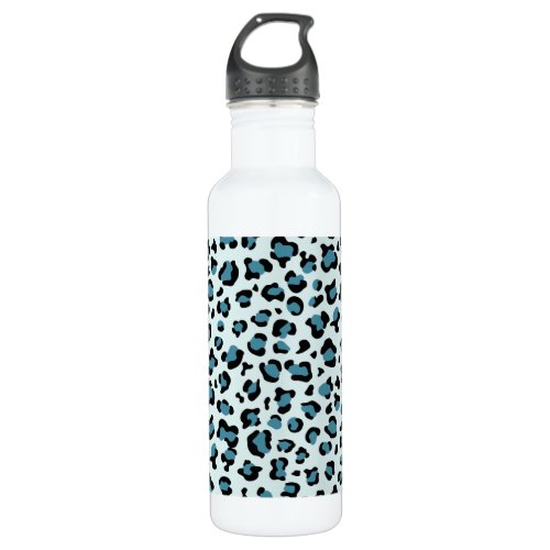 Leopard Print Leopard Spots Blue Leopard Stainless Steel Water Bottle