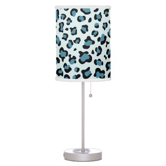 Leopard Print, Leopard Spots, Blue Leopard Table Lamp (Left)