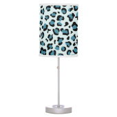 Leopard Print, Leopard Spots, Blue Leopard Table Lamp (Front)