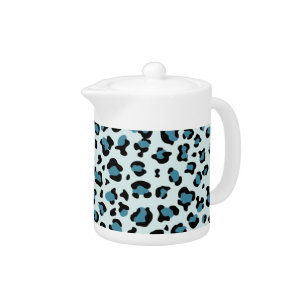 Leopard Print, Leopard Spots, Blue Leopard Teapot