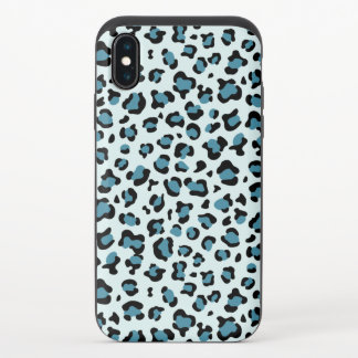 Leopard Print, Leopard Spots, Blue Leopard iPhone X Slider Case