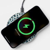 Leopard Print, Leopard Spots, Blue Leopard Wireless Charger (Phone)