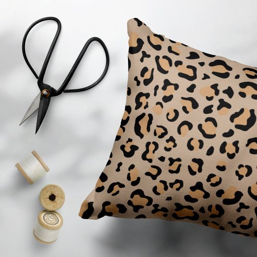 Leopard Print Leopard Spots Brown Leopard Accent Pillow