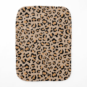 Leopard Print, Leopard Spots, Brown Leopard Baby Burp Cloth